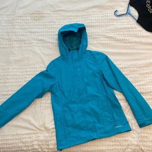 Blue women’s rain jacket
